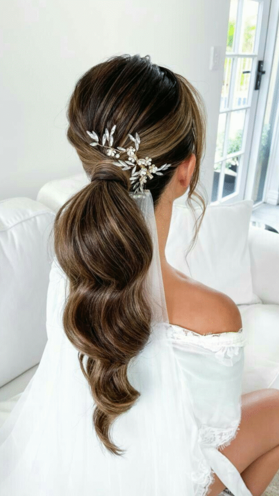 ponytail for bride hairstyle