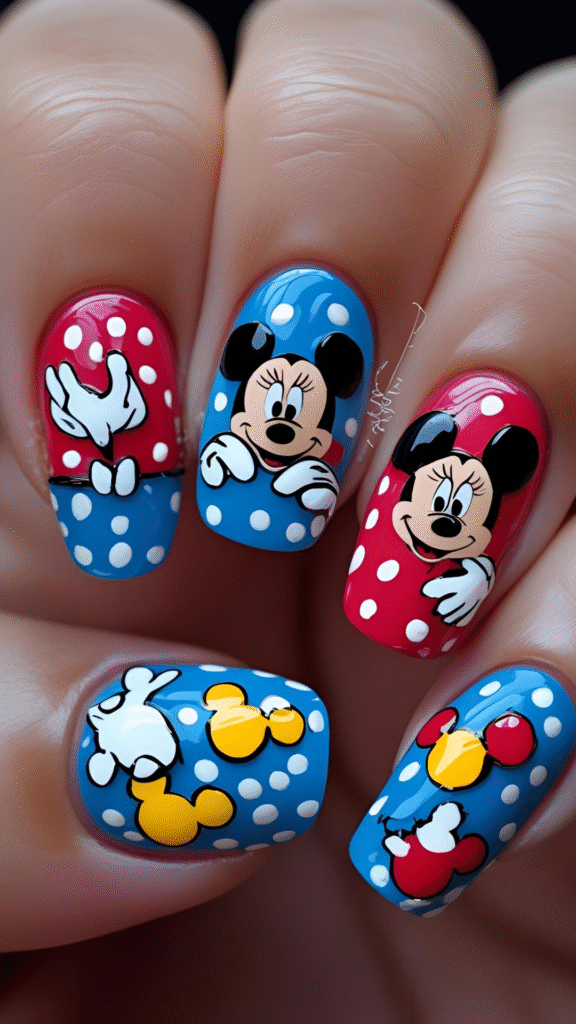 Mickey and Minnie Nails 