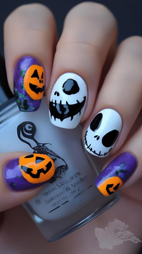 Skellington Nail Art