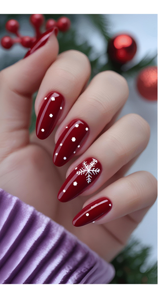 Velvet Glow Nails for Christmas