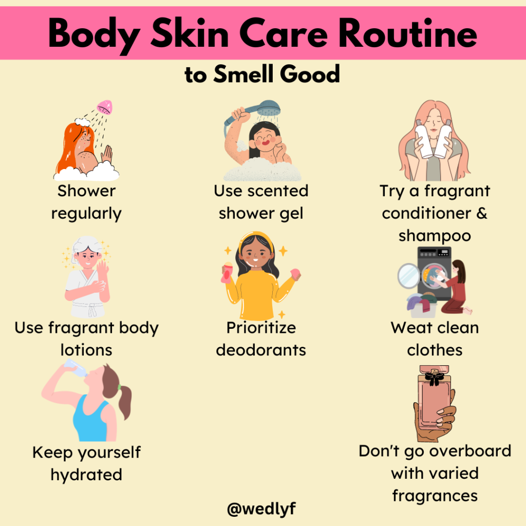 body skin care routine to smell good
