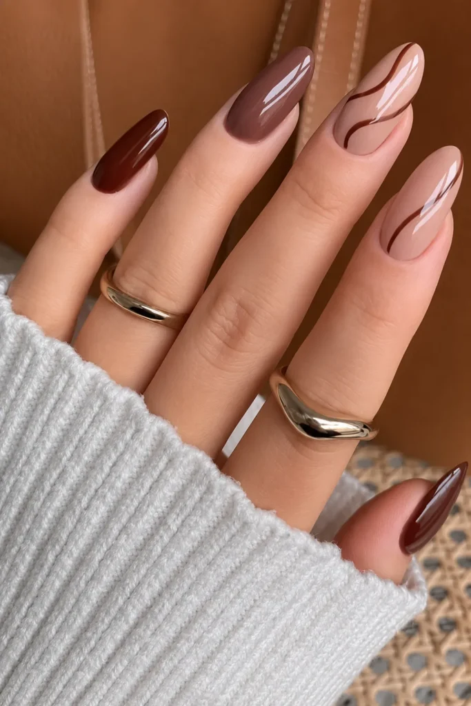 Brown Acrylic Nails
