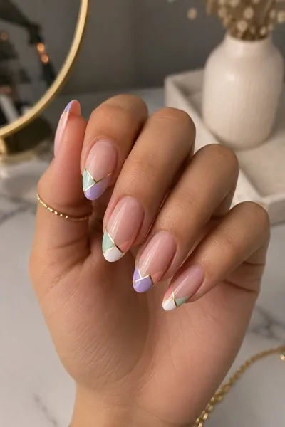 Geometric French Tip