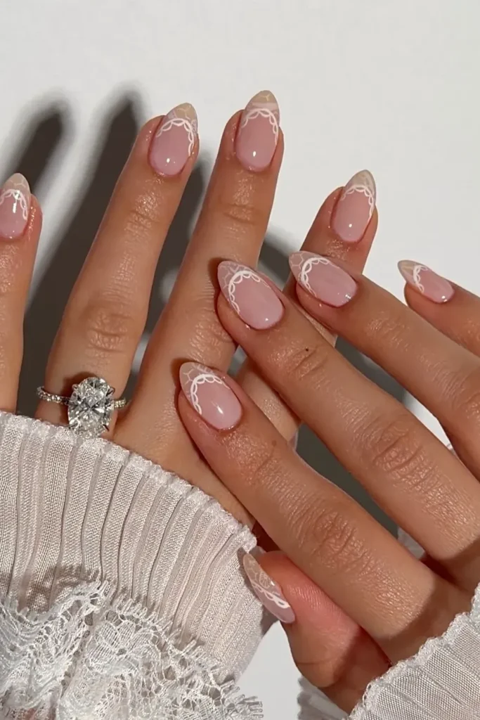 Lace Acrylic Nails