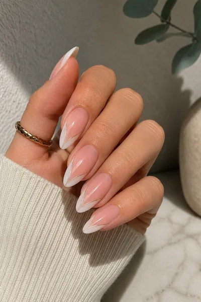 Side-Swept French Tip