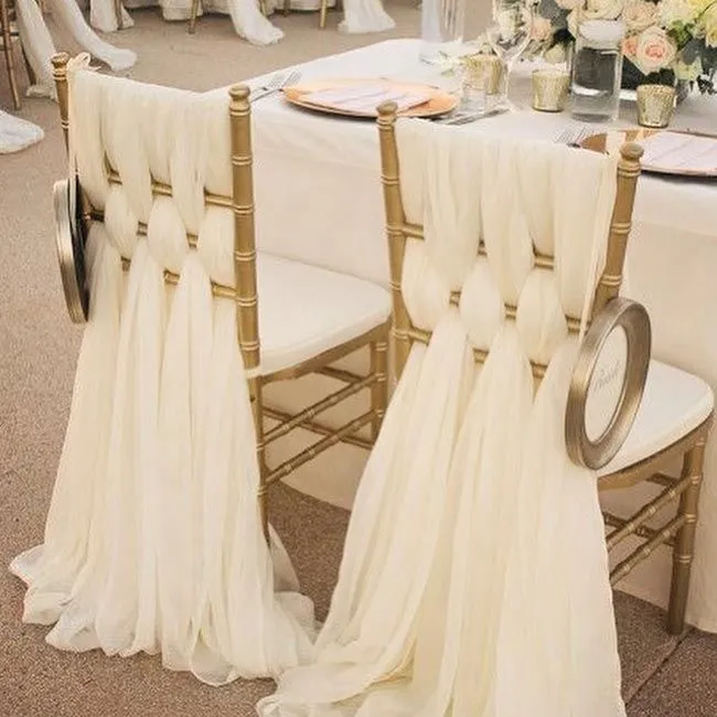 Tulle and Ribbon Chair Sashes