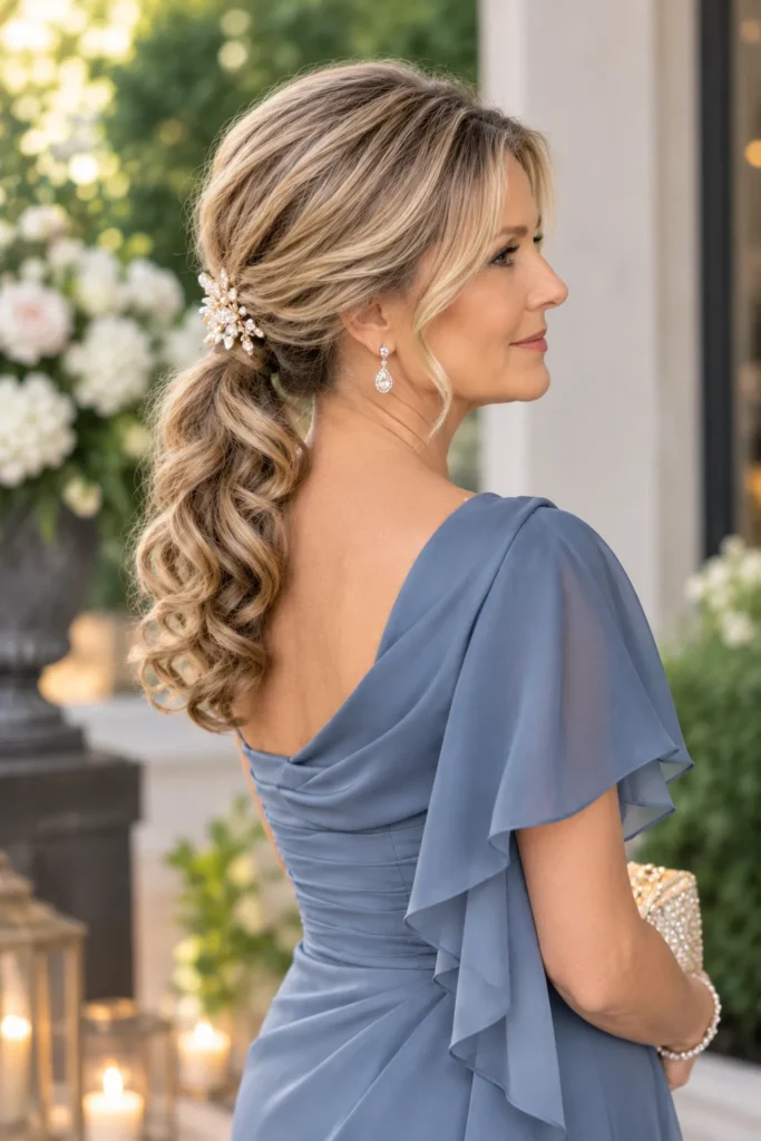 Curled Low Pony