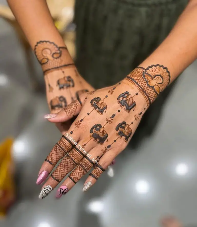 Elephant mehndi design