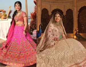 radhika merchant ambani wedding outfit looks